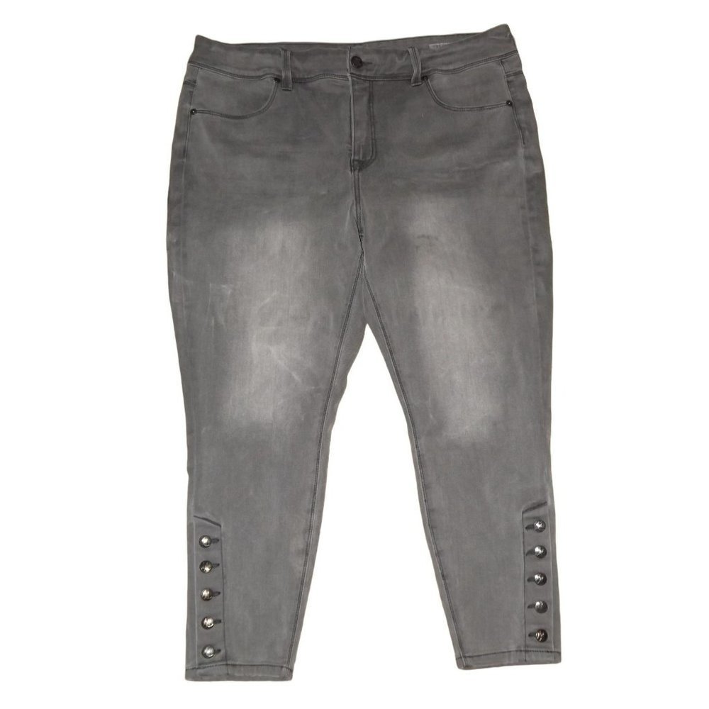 Melissa McCarthy Seven7 Grey Pencil Jeans Size 20W